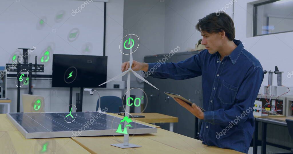 Laboratorio artigianale con pannelli solari sul tetto